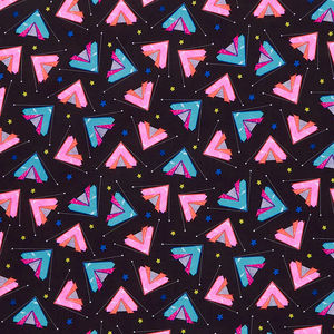 Happy Camper - Pitch a Tent Black Yardage