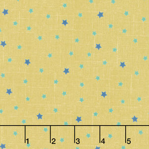 Happy Camper - Blinking Stars Yellow Yardage