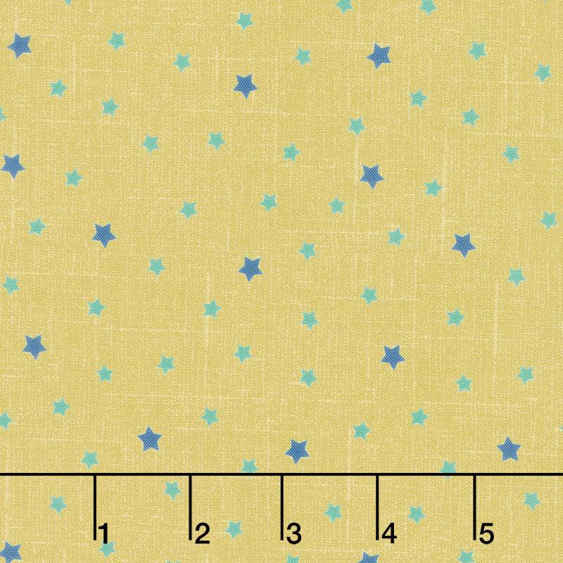 Happy Camper - Blinking Stars Yellow Yardage