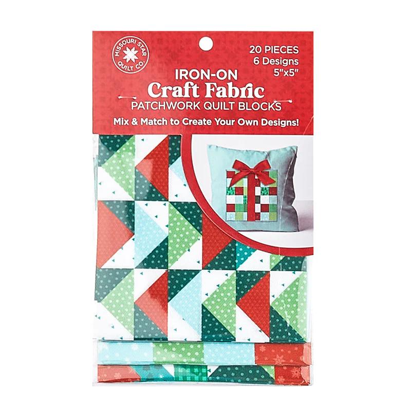 Missouri Star Iron-on Fabric - Christmas Patchwork Quilt Blocks