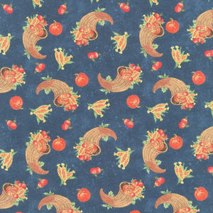 Gnome-kin Patch - Cornucopia Toss Navy Yardage