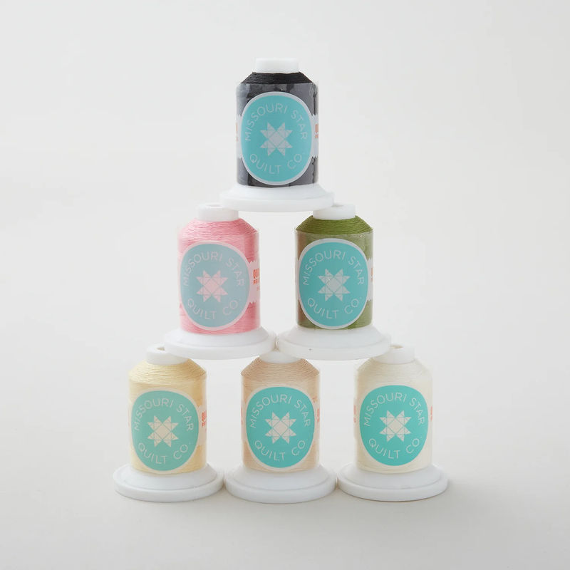 Peach Whispers Block of the Month Missouri Star Thread Pack