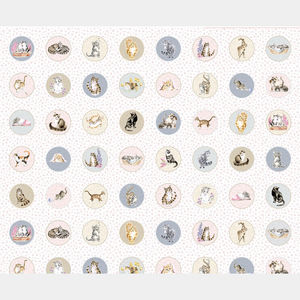 Whiskers & Paws - Cats Running Circles Multi Panel