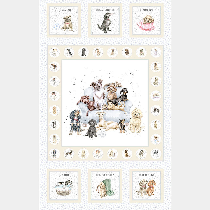 Whiskers & Paws - Dogs Cream Panel