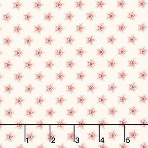 American Gatherings II - Star Sparkle Dove Heart Red Yardage
