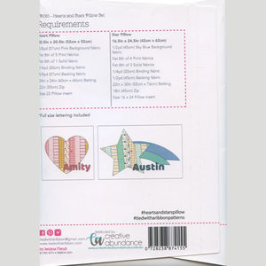 Hearts & Stars Pillow Set Pattern