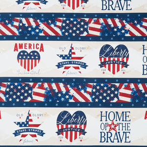 Hearts' Anthem - Patriotic Repeating Stripe Multi Yardage