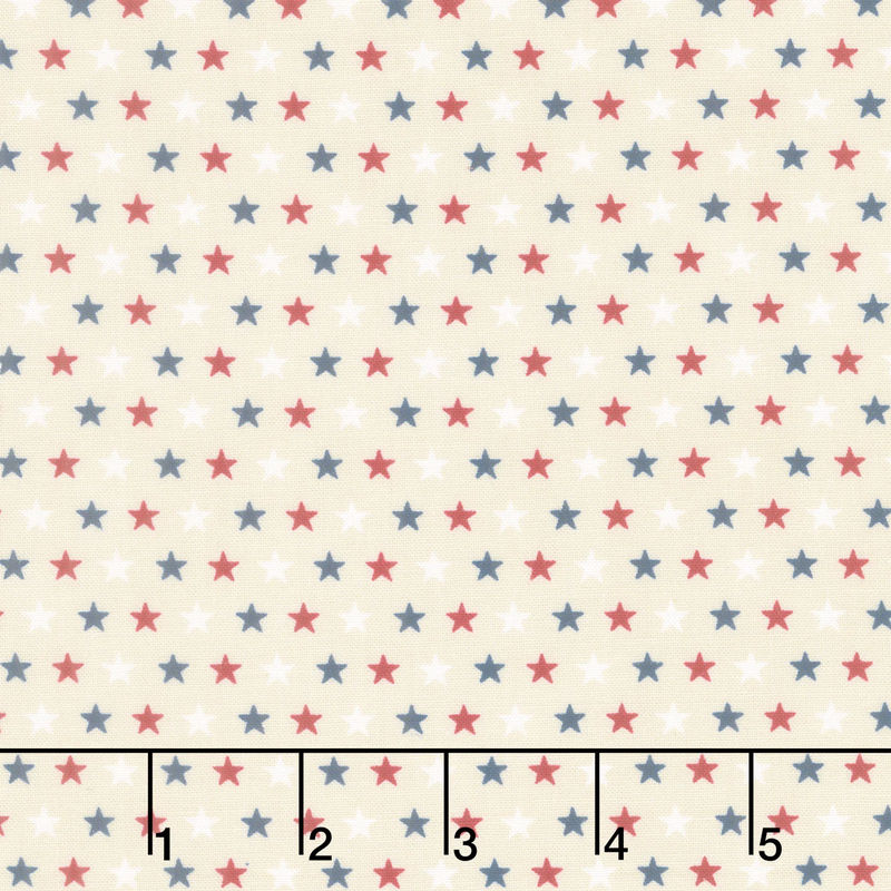 Hearts' Anthem - Stars Cream Yardage