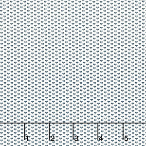 Indigo Cheddar - Heart Foulard Indigo Yardage