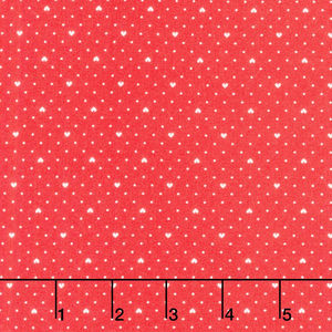 Lighthearted - Heart Dot 108" Wide Backing Red