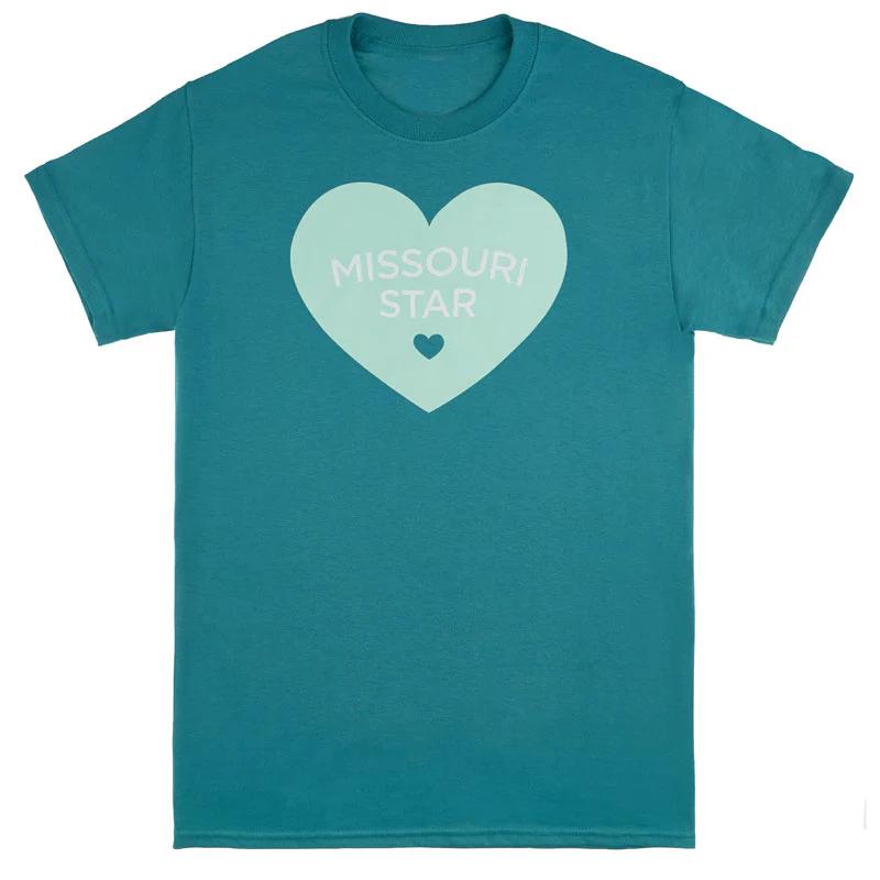 Missouri Star Heart Jade T-Shirt - Large
