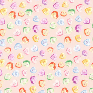 Monthly Placemat Coordinate - February Candy Hearts Pink Yardage