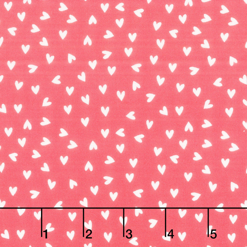 My Valentine - Heart Toss Tea Rose Yardage