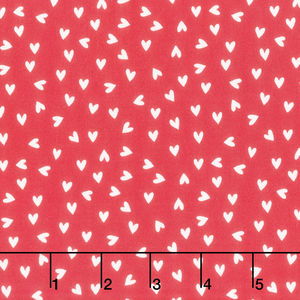 My Valentine - Heart Toss Red Yardage