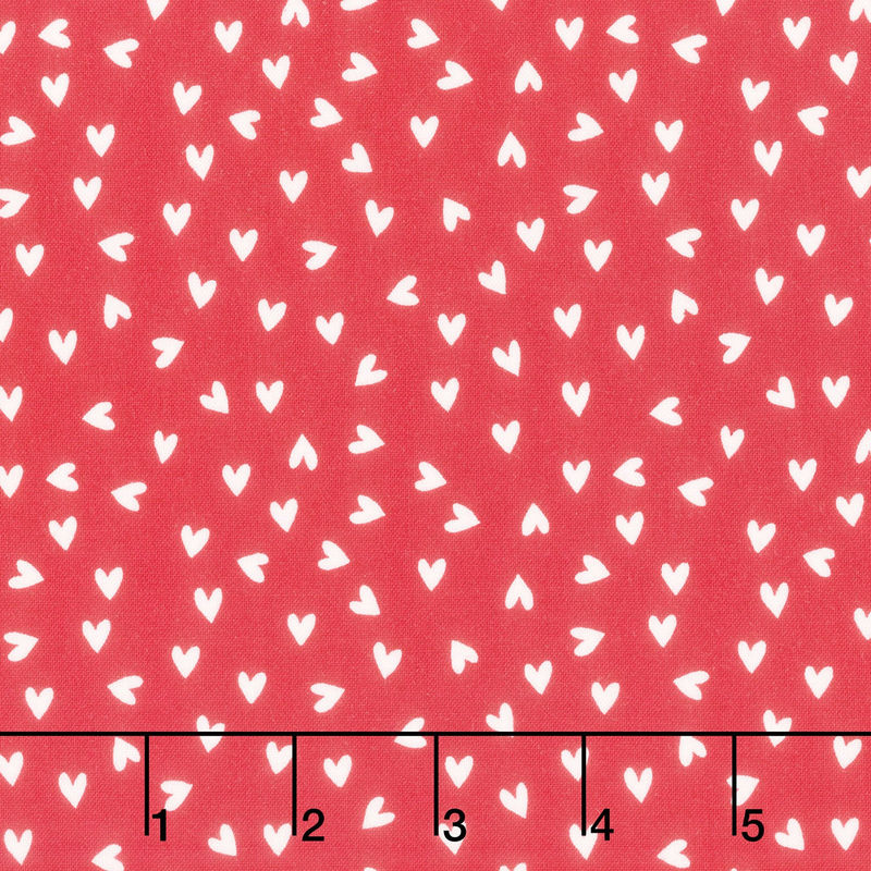 My Valentine - Heart Toss Red Yardage