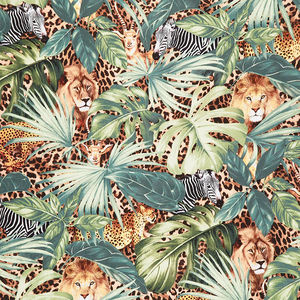 Wild at Heart - Packed Wild Animals Multi Yardage