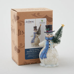 Jim Shore Heartwood Creek Snowman with Sisal Tree Ornament