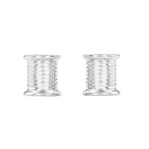 Thread and Sewing Machine Earrings Set - Silver