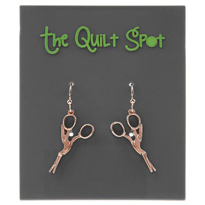 Stork Scissor Drop Earring - Rose Gold