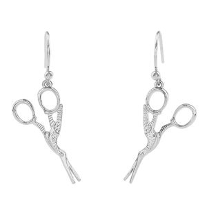 Stork Scissor Drop Earring - Silver
