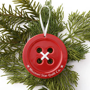 Missouri Star Button Ornament - Red