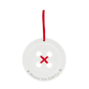 Missouri Star Button Ornament - White