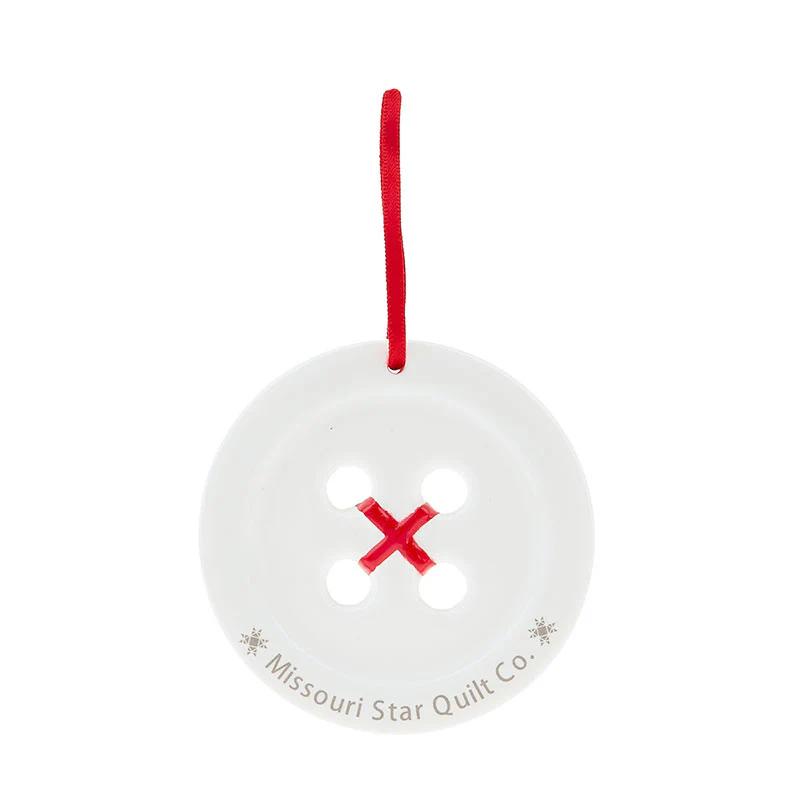 Missouri Star Button Ornament - White