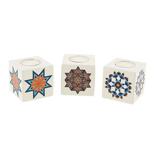 Quilt Star Tealight Holders 3pc Set