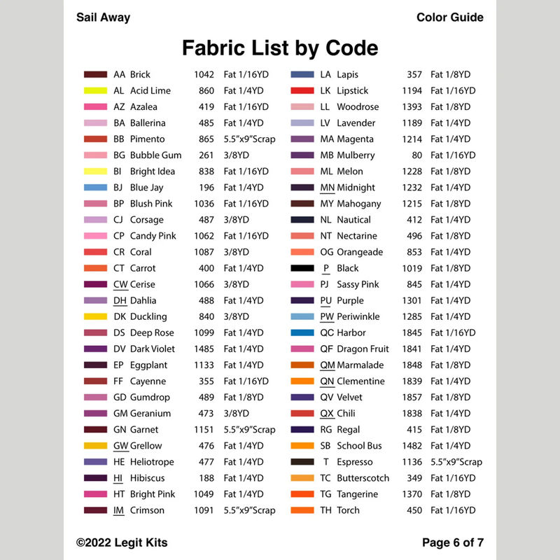 Sail Away Quilt Pattern