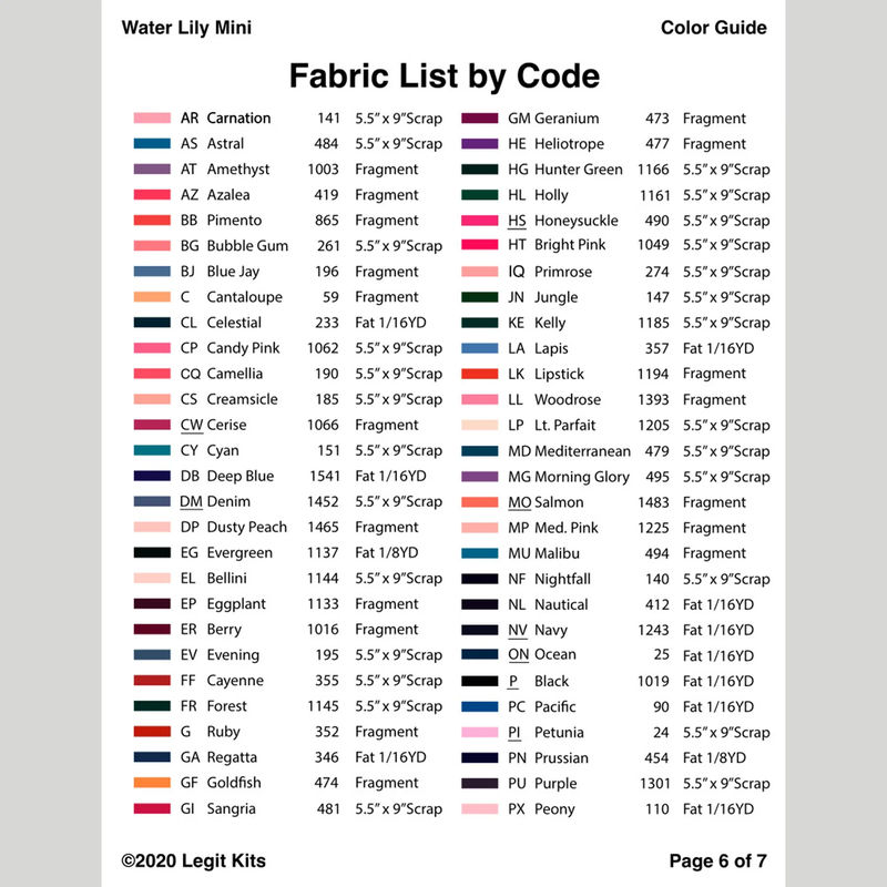 Water Lily Mini Quilt Pattern