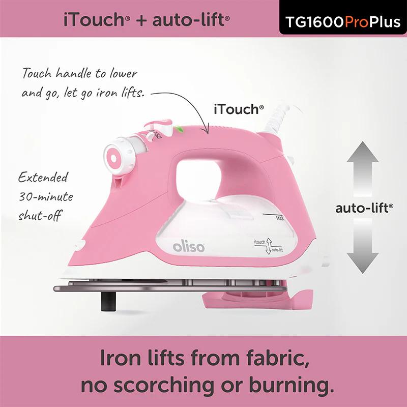 Oliso® TG1600Pro+ Smart Iron® - Pink