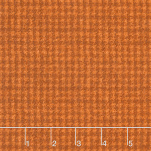 Woolies Flannel - Houndstooth Orange Yardage