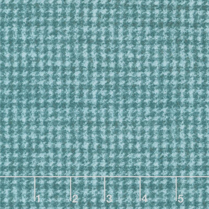 Woolies Flannel - Houndstooth Teal Yardage