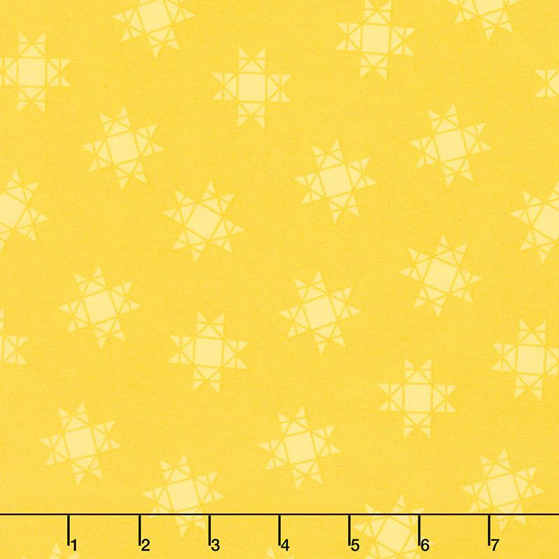 Quilt Town - Tossed Missouri Star Yellow Yardage