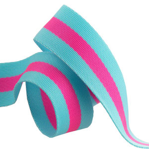 Tula Pink 1 1/2" Webbing - Blue Aqua and Hot Pink