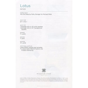 Lotus Pattern by Missouri Star