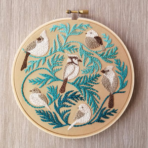 Winter Birds Embroidery Kit