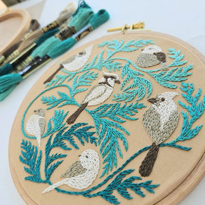 Winter Birds Embroidery Kit