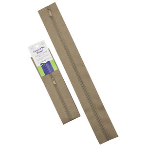 Zippity-Do Done! 18" Zipper + Casing All-In-One Zipper - Camel
