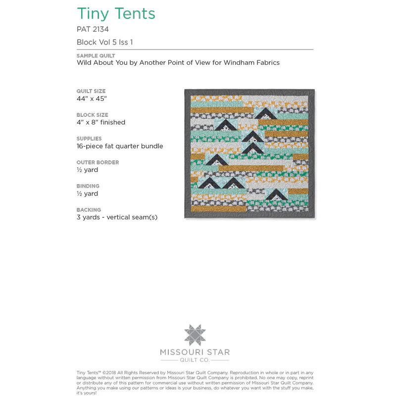 Tiny Tents Pattern by Missouri Star