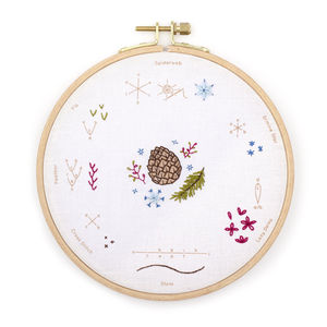 Winter Embroidery Stitch Sampler Kit