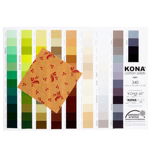 Kona Cotton Solids New 340 Color Card