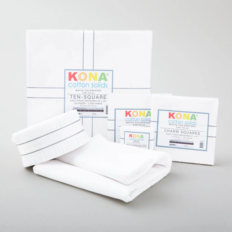 Kona Cotton Solids - Ultimate Stash Builder Box - White