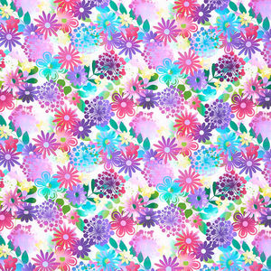 A Groovy Garden - Garden Small Purple Yardage