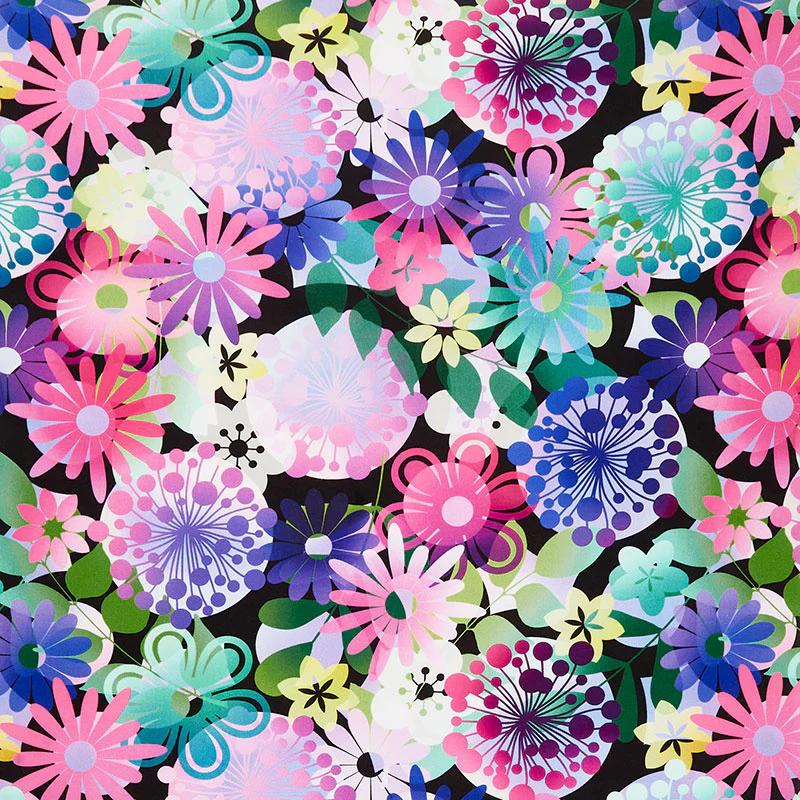 A Groovy Garden - Garden Large Purple Yardage