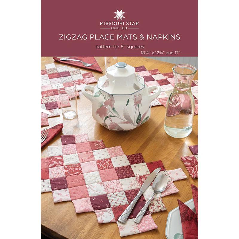 Zigzag Place Mats & Napkins Pattern by Missouri Star