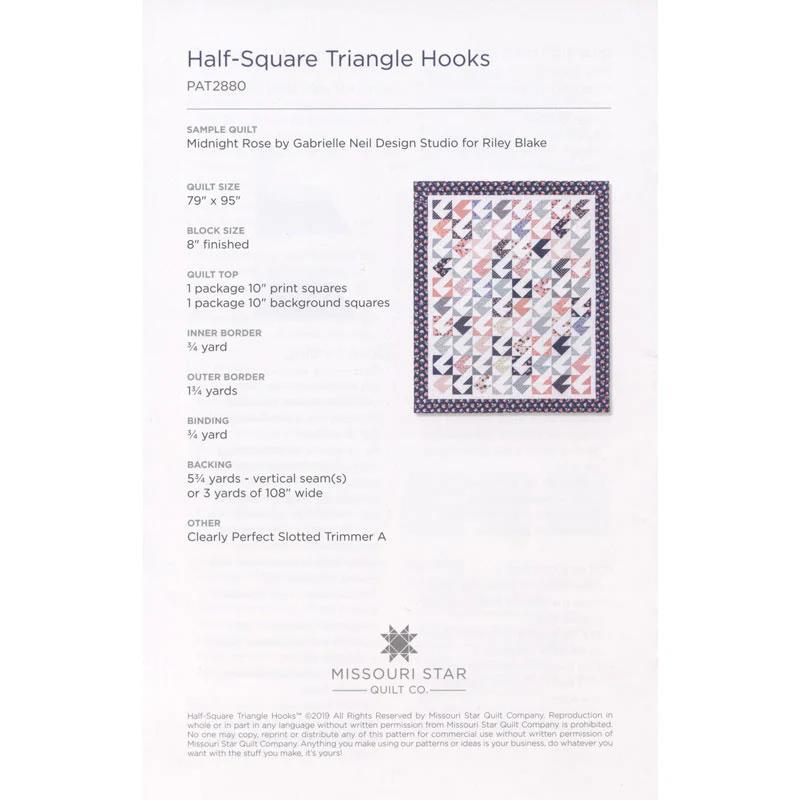 Half-Square Triangle Hooks Quilt Pattern by Missouri Star