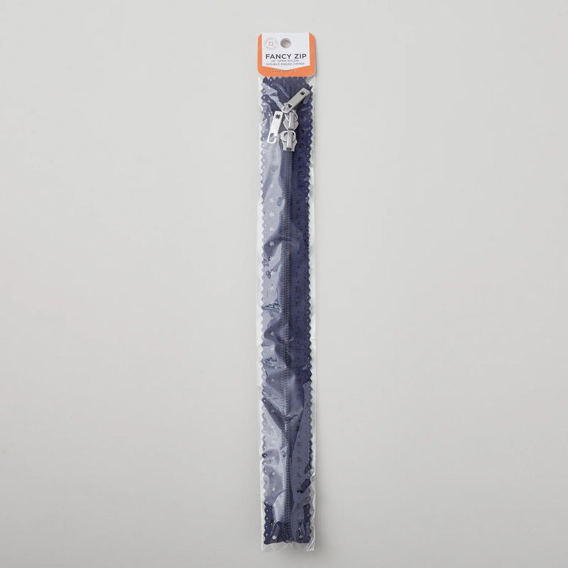 Missouri Star Fancy Zips 24" Double Headed Zipper - Navy