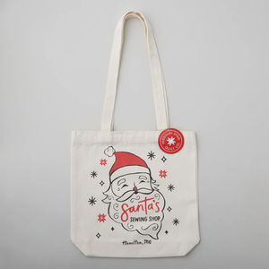 Missouri Star Canvas Shop Tote: Santa's Sewing Shop