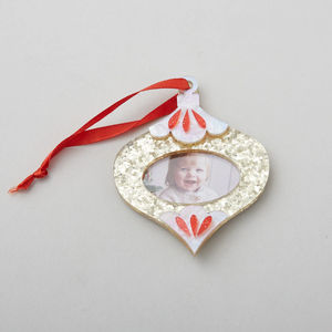 Golden Layered Acrylic Photo Ornament